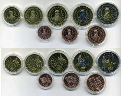 СЛОВЕНИЯ НАБОР ИЗ 8 МОНЕТ 2003 ЕВРОПРОБНИКИ (крупный формат) КАПСУЛЫ, ЛЮДОВИК ШТУР биметалл PROOF 06-081-10