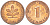 ФРГ 1 ПФЕННИГ 1984 F KM 105, J. 380 сталь плакированная медью 4181-654