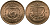 Кипр 5 милсов 1963 парусник KM 39 бронза aUNC 33-755