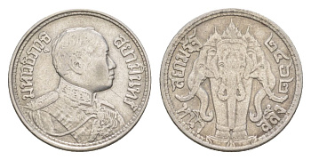 Таиланд 1 салунг 1919 BE 2462, Рама VI (Вачиравуд) (1910-1925) Y 43a серебро 3896-1424