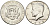 США 1/2 доллара (50 центов) 1968 D, Джон Кеннеди KM 202a серебро  UNC  4178-1023