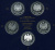 ФРГ набор из 5 штук по 10 марок 2001 A, D, F, G, J, 750 лет монастыря Святой Екатерины KM 204 серебро PROOF 6-5-2-5