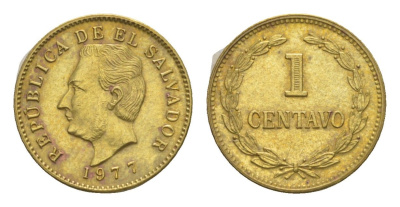 Сальвадор 1 сентаво 1977 KM 135.2 латунь 4644-225