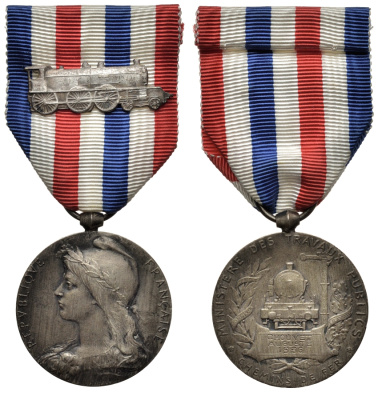 Франция медаль 1936 почетному железнодорожнику 3831-621