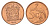ЮАР 5 центов 1996 герб, райский журавль KM 160 сталь плакированная медью UNC 4687-214