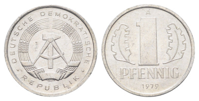 ГДР 1 пфенниг 1979 A KM 8.2 алюминий 4697-569