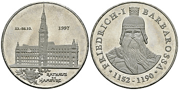 Турция медаль 1997 Фридрих I Барбаросса (1152-1190) 4165-1112
