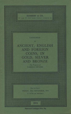 SOTHEBY & CO КАТАЛОГ АНТИЧНЫХ, АНГЛИЙСКИХ И ЗАРУБЕЖНЫХ МОНЕТ В ЗОЛОТЕ, СЕРЕБРЕ И БРОНЗЕ. РАЗЛИЧНЫЕ ВЛАДЕЛЬЦЫ 26935 SOTHEBY & CO, CATALOGUE OF ANCIENT, ENGLISH AND FOREIGN COINS, IN GOLD, SILVER AND BRONZE, 46 СТРАНИЦ + ТАБЛИЦЫ С ИЛЛЮСТРАЦИЯМИ 00-01-11-01