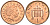 Великобритания 1 пенни 2006 Елизавета II (1952-2022) KM 986, Spink 4710 (B5) сталь плакированная медью 4609-631