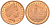 Гибралтар 2 пенса 1999 KM 774 сталь плакированная медью UNC 4619-225