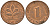 ФРГ 1 пфенниг 1981 D KM 105, J. 380 сталь плакированная медью    4598-616