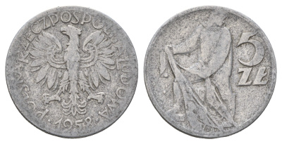 Польша 5 злотых 1958 Y 47 алюминий 4652-754