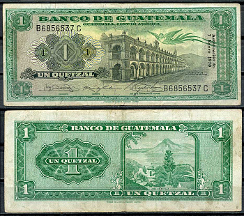 Гватемала 1 кетсаль 1970 Наследие Серро-дель-Кармен, Озеро Атитлан Pick 52 g (1)  бумага   7217-60-1-1