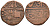 Индия, Индаур (Indore) 1/2 анна ND AH1268, Shah Alam II (1759-1806) (АН1173-1221), вес 12,4 гр. KM 64 медь 4112-643
