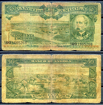 Ангола 50 эскудо 1956  Pick 88  бумага   2119-30-3-1