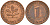 ФРГ 1 пфенниг 1983 F KM 105, J. 380 сталь плакированная медью    4598-625