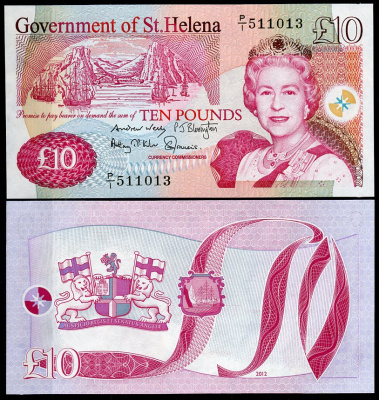 Остров Святой Елены 10 фунтов 2012 Елизавета II (1952-2022), Джеймстаун Pick 12 b бумага UNC (пресс)   451-716-1