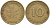 ФРГ 10 пфеннигов 1949 G KM 103, J.378 сталь плакированная латунью 219-1043