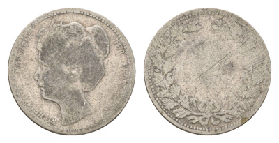 Нидерланды 25 центов 1896-1906 Вильгельмина (1890-1948) KM 120 серебро 4682-1147