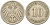 ГЕРМАНИЯ 10 ПФЕННИГОВ 1892 А KM 12, J. 13 медно-никель 210-625