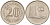 Малайзия 20 сенов 1981 здание парламента KM 4 медно-никель  UNC  4603-152