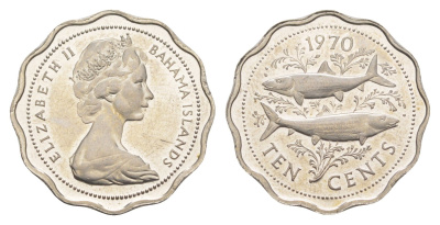 Багамские острова (Багамы) 10 центов 1970 KM 4 медно-никель UNC 4652-832