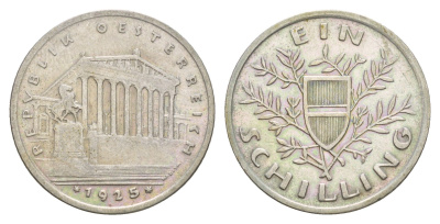Австрия 1 шиллинг 1925 KM 2840 серебро 4657-646