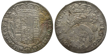 Неаполь и Сицилия тари (2 карлини) 1686 Карл II Испанский серебро 00-822-17