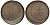 ФРГ 1 ПФЕННИГ 1950 БРАК ЧЕКАНКИ СДВИГ ШТЕМПЕЛЯ KM 105, J.380 сталь плакированная медью 413-5145