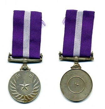 Пакистан медаль ND 10 лет выслуги, на колодке, с лентой 1-5-1-34