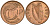 Ирландия 1 пенни 1992 мифологическая птица лира KM 20a бронза 4141-242