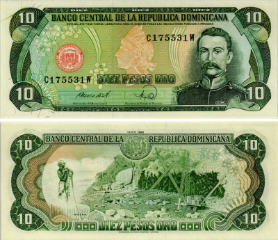 ДОМИНИКАНСКАЯ РЕСПУБЛИКА 10 ПЕСО 1988 МЕЛЛА, ЭЛЕКТРОФИКАЦИЯ Pick 119с бумага UNC (ПРЕСС) 6281-55-4-2