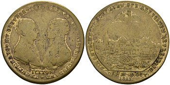 Россия жетон 1900 в память битвы при Лейпциге, диаметр 33 мм. вес 12,6 гр. 1095-9-63