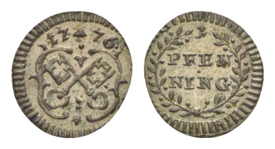 Регенсбург 1 пфенниг 1776 KM 408 серебро UNC 1529-632