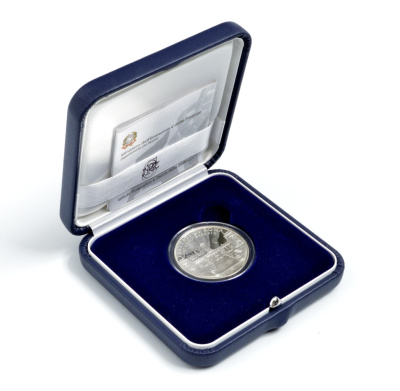 Италия 10 евро 2007 50 лет Римскому договору KM 295 серебро PROOF 2-4-2-23