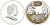 Острова Кука 2 доллара 2011 год Кролика, два белых кролика, цветная эмаль KM NEW серебро PROOF 1074-1-62