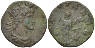 Римская Империя (императоры в Галлии) антониниан 273 - 274 Тетрик II. LAETITIA AVG N, Летиция, персонификация Радости, Колония Агриппины, Very fine RIC 239 биллон 1073-14-56