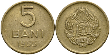 РУМЫНИЯ 5 БАНИ 1955 KM 83.2 медь никель цинк 26-1058