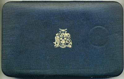 Барбадос набор из 8 монет 1974 в оригинальной коробке, с сертификатом KM Ps 2 PROOF 3-6-1-36