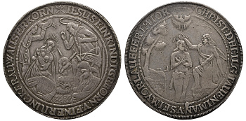 Гамбург 2 шауталера 1635-1668 крестильный 57,70 гр Gaed. 1582 серебро 00-00