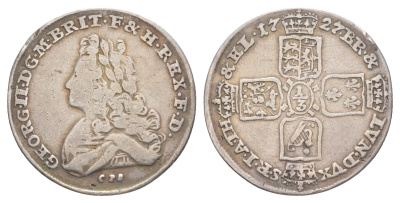 Брауншвейг-Каленберг-Ганновер 1/3 талера 1727 CPS, Георг II (1727-1760), из коллекции Ричарда Б. Смита Smith 145, Welter 2593, KM 182 серебро 1525-933