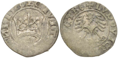 Великое княжество Литовское 1/2 гроша (полугрош) 1501-1506 Александр I король Польский (1501-1506), вес 0,88 гр., корона Saurma 5283 серебро 1517-322