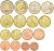 Италия евронабор из 8 монет 2012 1, 2, 5, 10, 20, 50 евроцентов, 1 и 2 евро KM 210, 211, 212, 247, 248, 249, 250, 251 UNC 181-1231