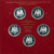 ФРГ набор из 5 штук по 10 марок 1999 A, D, F, G, J, 250 лет со дня рождения Иоганна Гете KM 197 серебро PROOF 6-5-2-6