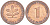 ФРГ 1 ПФЕННИГ 1983 F KM 105, J. 380 сталь плакированная медью 4181-653
