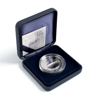 Фиджи 1 доллар 2012 серия Сокровища матери-природы, родий, в оригинальной коробке, с сертификатом KM 458 серебро PROOF 00-00-00