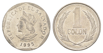 Сальвадор 1 колон 1995 KM 156b сталь плакированная никелем 91-613
