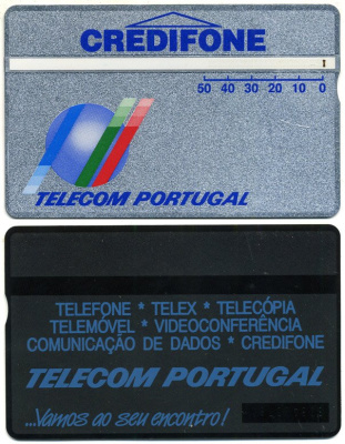 Португалия телефонная карта PORTUGAL TELECOM (CREDIFONE) пластик 6300-47-3-2