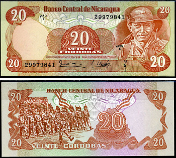 Никарагуа 20 кордоба 1979 Pick 135 бумага UNC (пресс) 6283-27-1-1