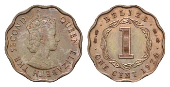 Белиз 1 цент 1974 KM 33 бронза UNC 4127-1415